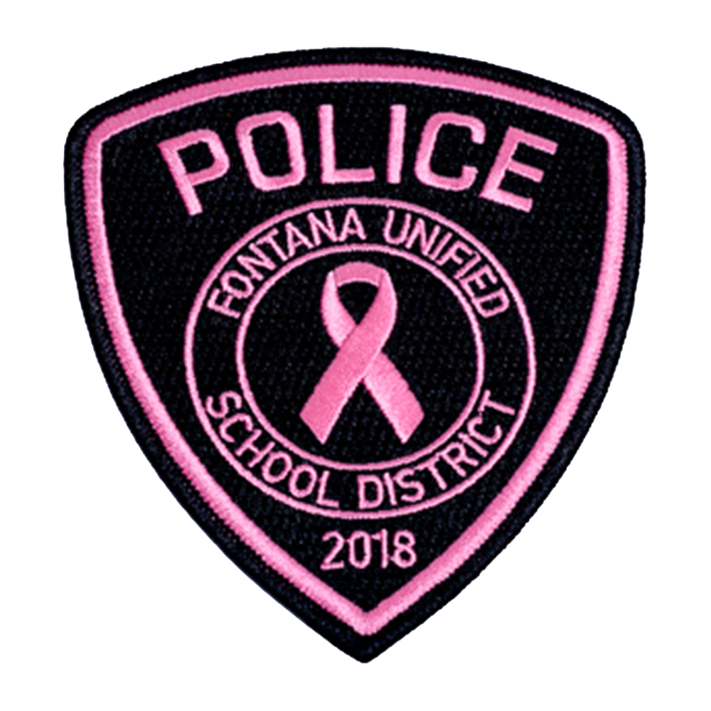 2018 Fontana School Police Department Pink Patch