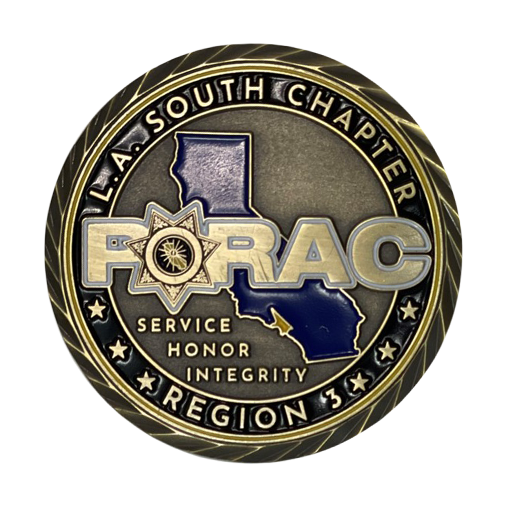 2021 PORAC LA South Chapter Challenge Coin