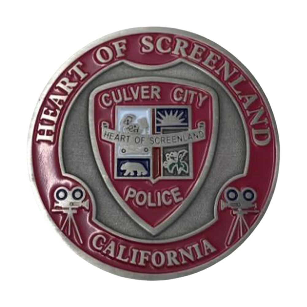 2018 Culver City Police Department Silver Challenge Coin