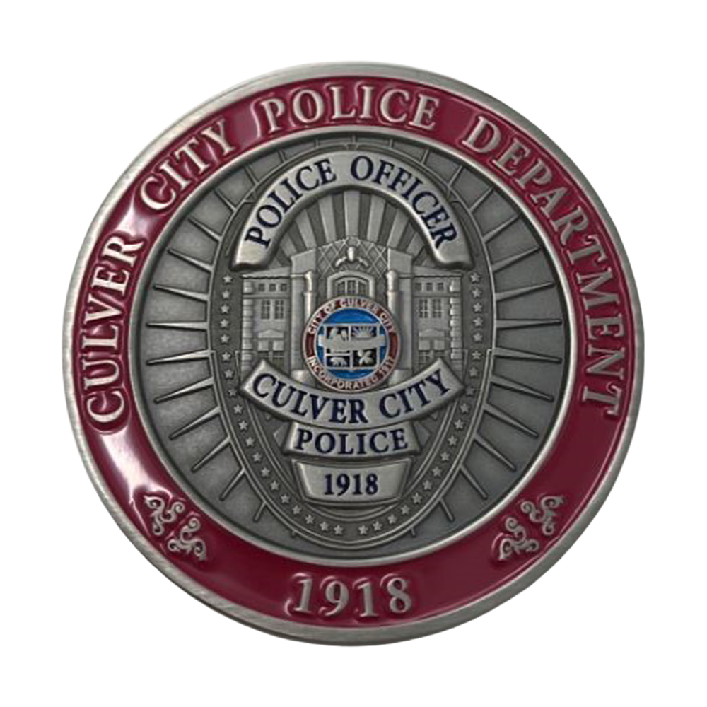 2018 Culver City Police Department Silver Challenge Coin